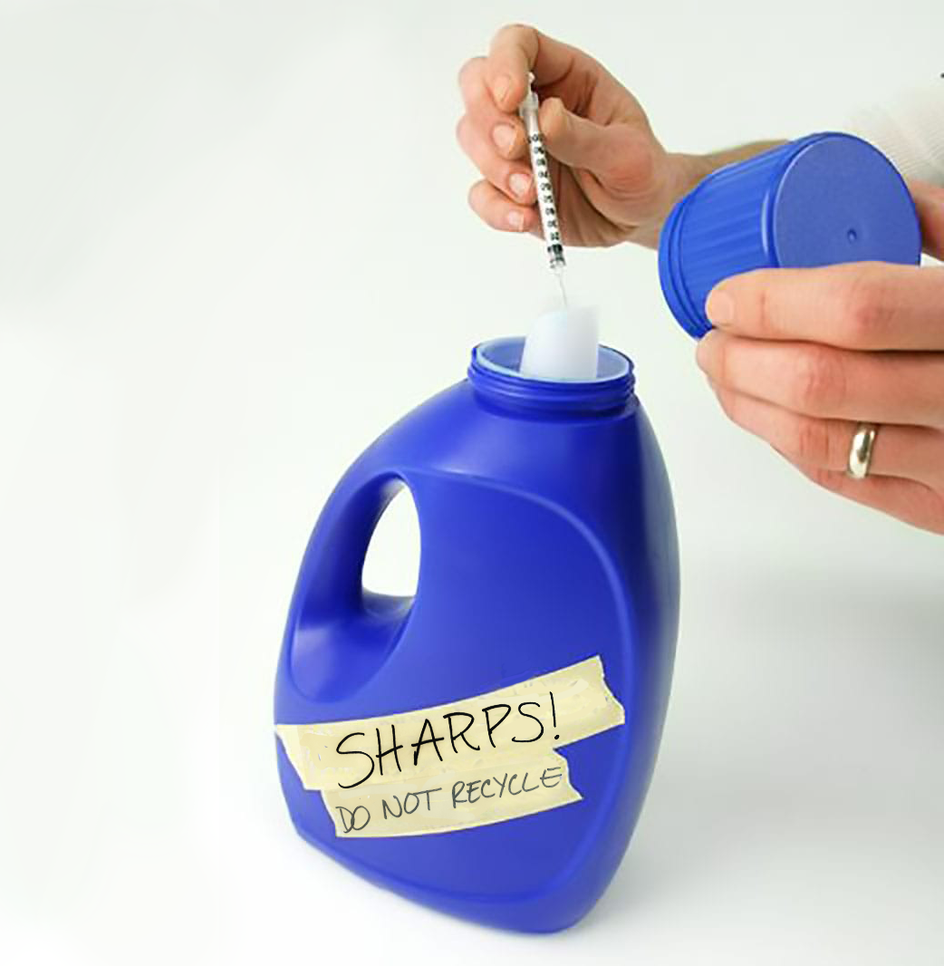 Needle Disposal, sharps 